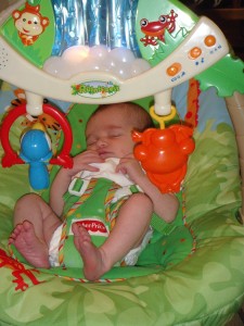 Chillin in the bouncy seat